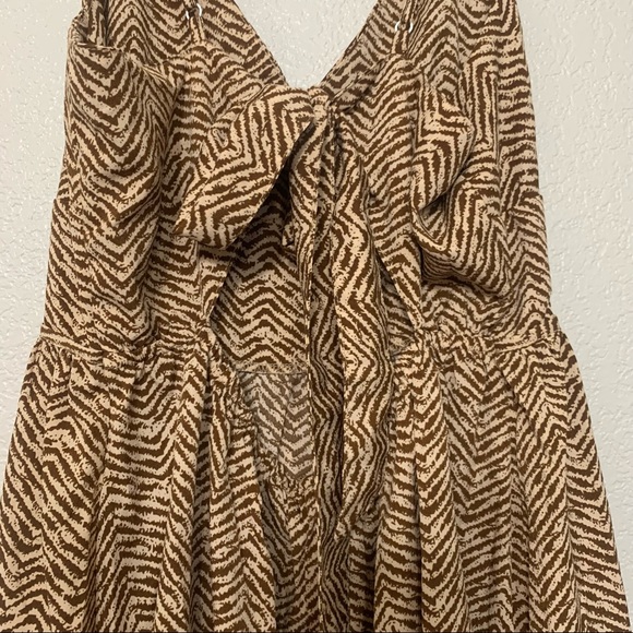 NWT CUPSHE V Neck Wave Pattern Bowknot Back Sleeveless Spaghetti XL - Picture 7 of 14